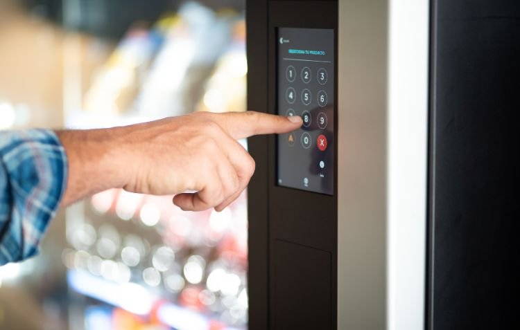 Where Can I Put a Vending Machine? Entering a code to buy snacks.